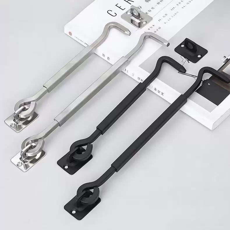 不锈钢老式家用风钩实芯加粗防风窗钩黑色加厚门窗推拉门风钩挂钩