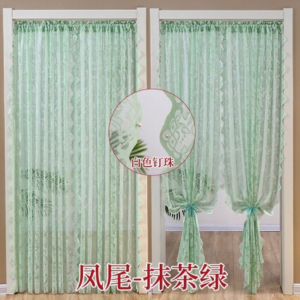 French Style Lace Arch Door Screen Curtain Door Curtain Partition Curtain Punch-free Installation Bedroom Privacy Home Shelter Curtain Curtain