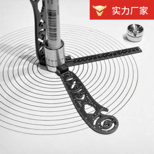 Multifunctional Compass Ruler, Drawing Ruler, Creative Drawing Tool, Hollow Ruler, Metal Folding Ruler, Precision Ruler