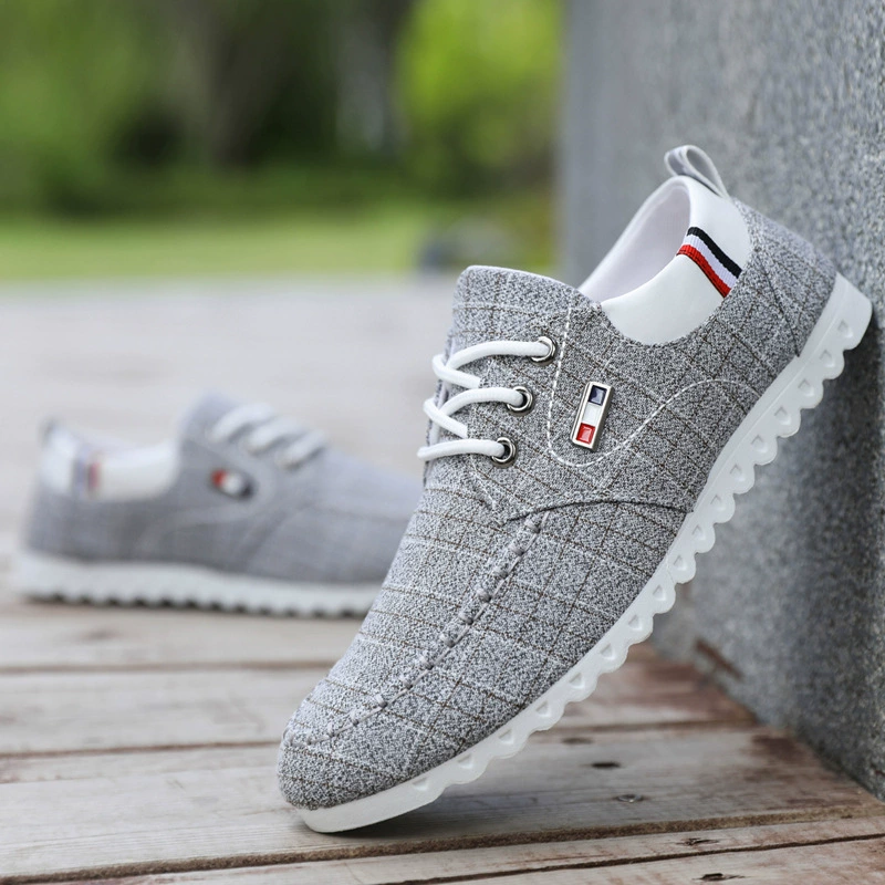 Весна и осень 2024, новая мужская обувь, дышащая обувь, мужская тканевая обувь в старом Пекине, мужская повседневная обувь-бини, парусиновая обувь для мужчин