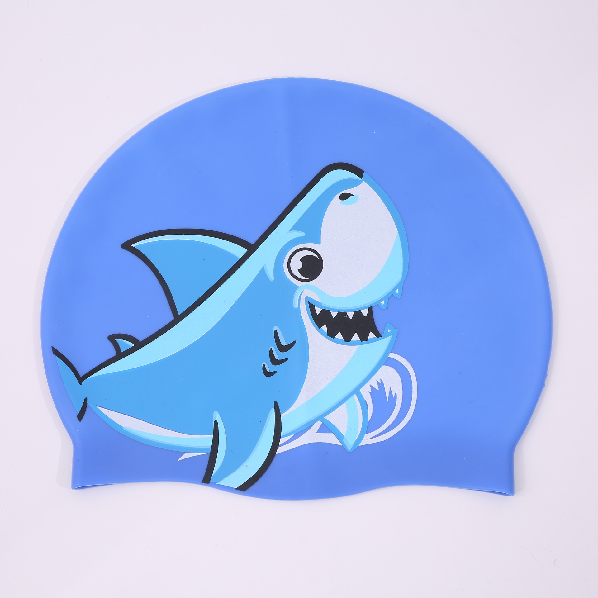 Gorro de baño de dibujos animados de silicona para niños, cabello largo para niñas, protección para los oídos impermeable, sin estrangulamiento, lindo gorro de natación, equipo de natación