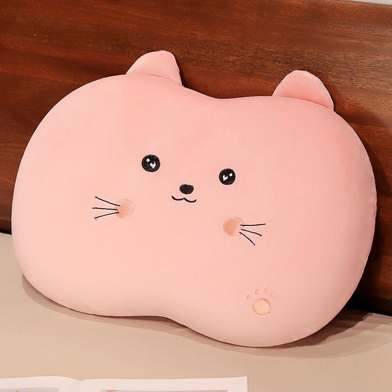 Memoria de gato de dibujos animados almohada de estómago de algodón gato almohada para adultos almohada de estudiante almohada para hombres y mujeres almohada de cuello de resorte lento desmontable
