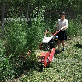 自走式公园绿化除草机 手扶式果园草坪修割机 家用轻型割草机