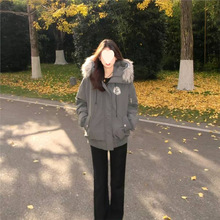 冬季棉服女2025新款大毛领外套棉衣工装加厚派克服小个子短款棉袄