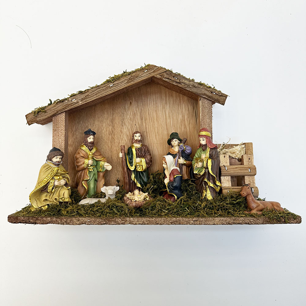 Navidad transfronteriza pesebre festivales decorativos decorativos de resina artesanía ornamentos