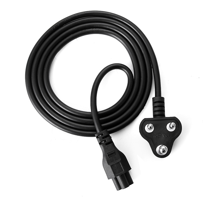 Pequeño cable de alimentación de cola de Sudáfrica pequeño cable de alimentación de Sudáfrica cable de alimentación de tres núcleos Cable de enchufe de cola