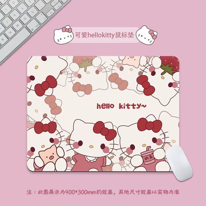 Hello Kitty, маленькая мультяшная милый мышонок, фуксия ноутбук, клавиатура, на заказ