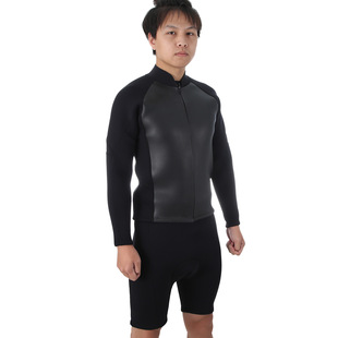 Adult Thermal Sbr One-Piece Wetsuit Surfing and Snorkeling Color Matching Long-Sleeved One-Piece Water Sports Wetsuit