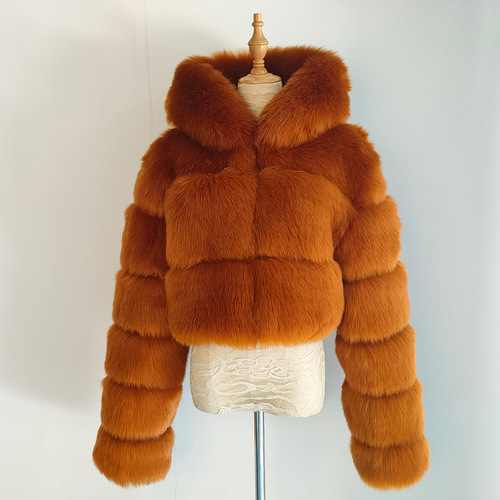 2023 new imitation fur coat, European and American fashion imitation fur manufacturer wholesale Haining fur large size