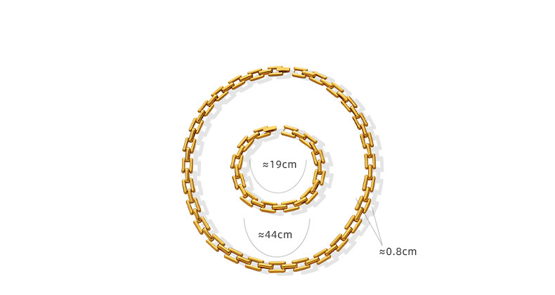 Fashion Geometric Titanium Steel Bracelets Necklace