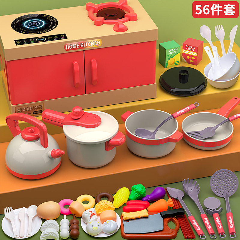 子供の家の区域の材料の小さいクラスのおもちゃは幼稚園の台所を焼きます。|undefined