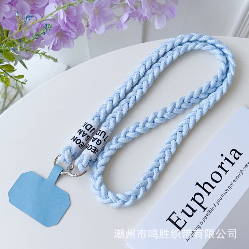 新款手机挂绳斜挎编织三股户外便携结实防丢绳肩背带包包手机壳绳|undefined