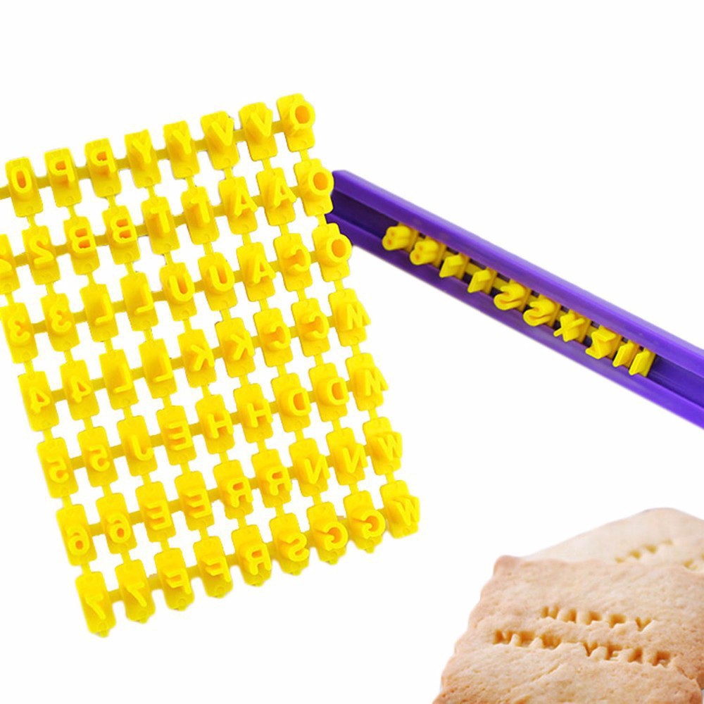 English letters and numbers symbol seal biscuit mold movable type printing cake baking tool biscuit mold suit