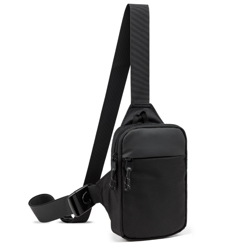 Mini borsa a tracolla per petto, corsa, telefono, chiave, unisex, allenamento, viaggio, pesca, escursionismo, campeggio, marsupio con doppia tasca_voghion.com