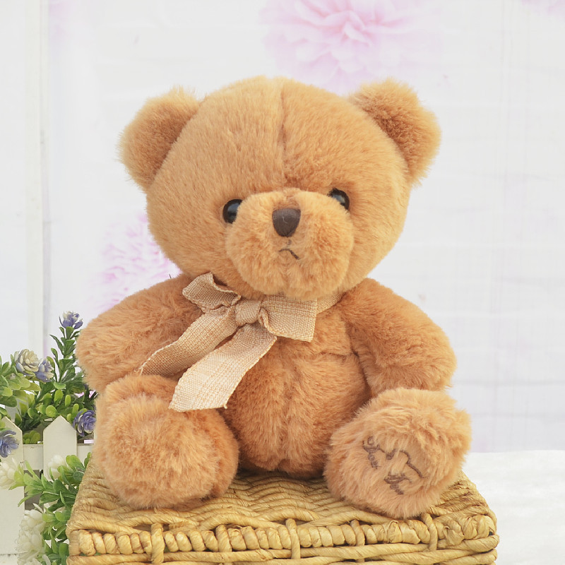 Lindo oso de peluche muñeca de peluche de juguete conjunto lindo oso niños muñeca garra máquina muñeca regalo de boda al por mayor