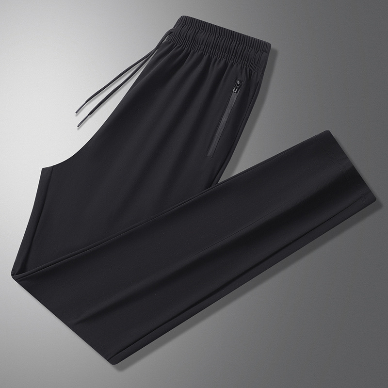 Pantalones de verano para hombres pantalones casuales pantalones deportivos sueltos nuevos tipos coreanos de hielo húmedo delgado pantalones de aire acondicionado pantalones