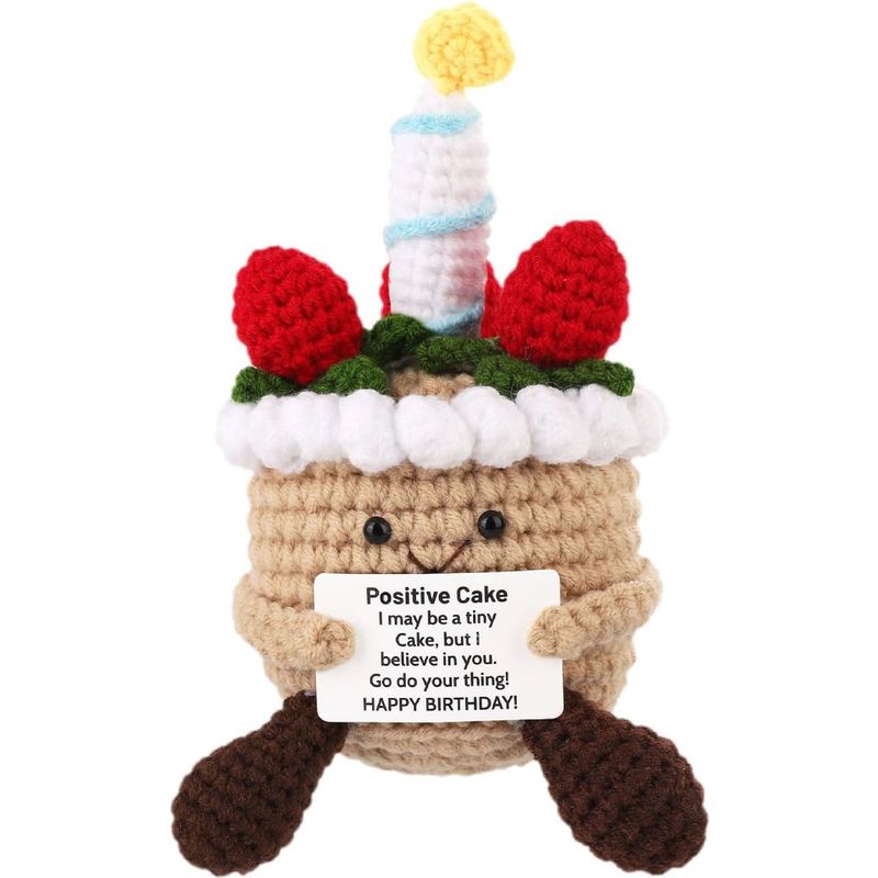 新品跨境亚马逊热销 Crochet Positive ice cream 毛线玩偶励志卡|undefined
