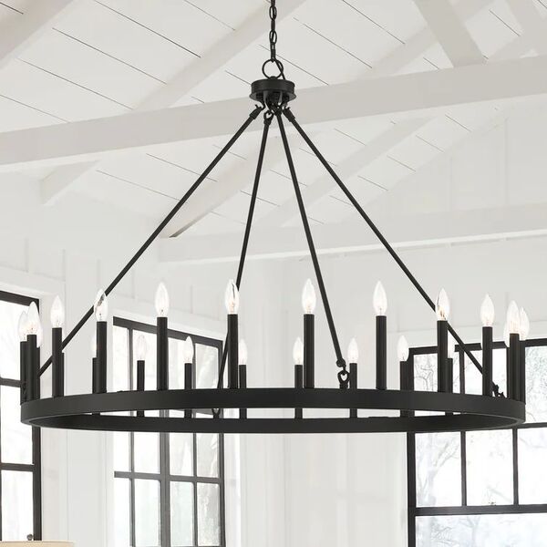 Country retro round ceiling lamp for living room