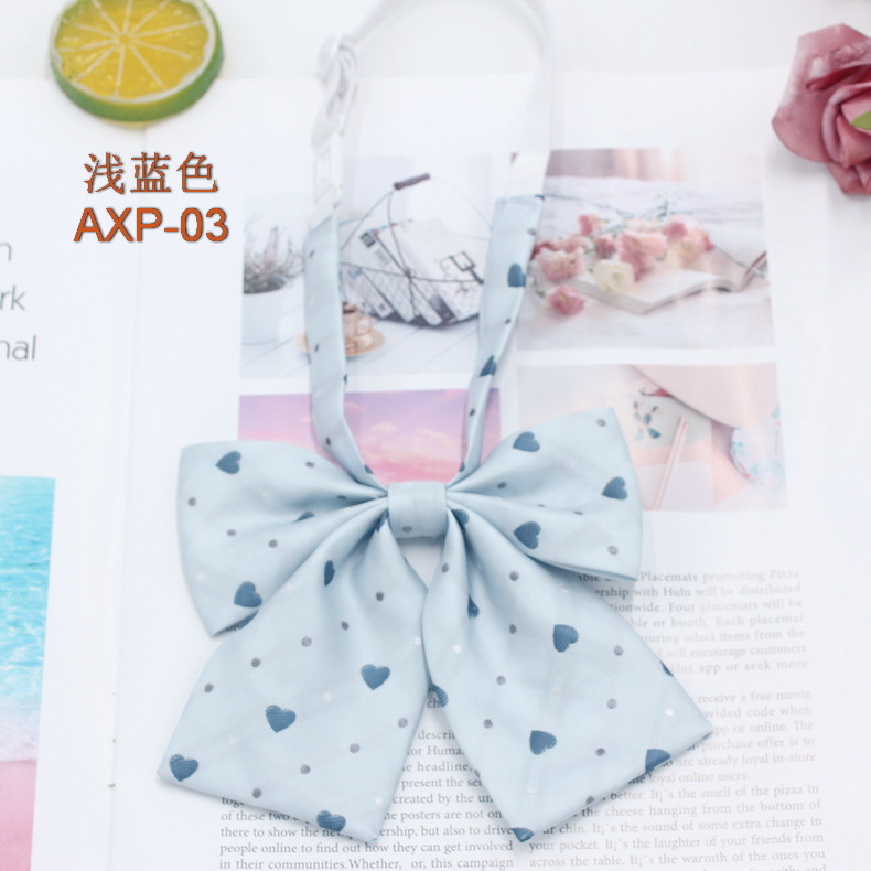 Fabricante en stock amor boxeador pajarita coreana estilo de la Universidad chica lindo arco JK uniforme pajarita collar flor