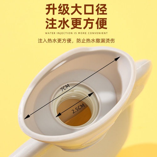 New winter water-filled hot water bottle, thickened hot compress, cartoon hand warmer plush cover, cute explosion-proof hot water bottle wholesale