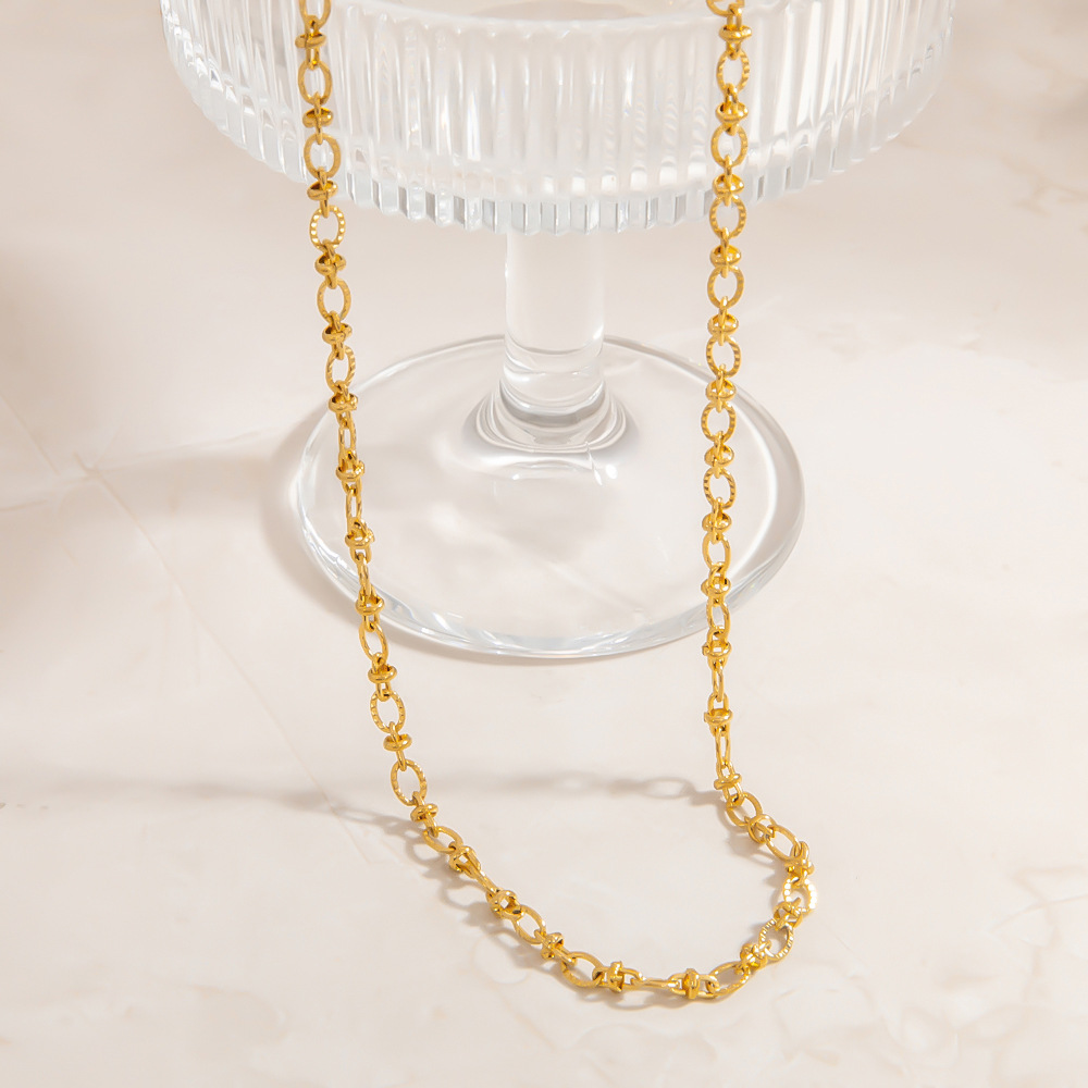 20g Weight PVD Coated Gold Plating Process Chain Jewelry Making Type 18K Real Gold Plated Plating Material cable chain Chain Type 1 Piece Quantity 304 Stainless Steel Material Geometric Pattern Simple Style Style Plating Craft 1 Piece 304 Stainless Steel Cable Chain Chain Necklace Chain 5