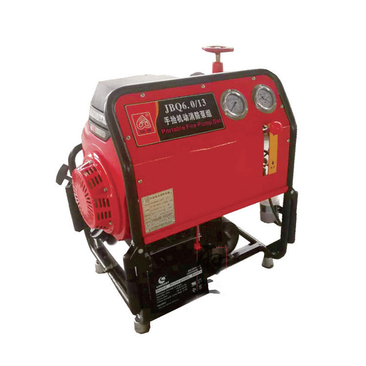 JBQ5.0/19手抬式机动消防泵组四冲程双缸汽油吸水泵13kw灭火水泵