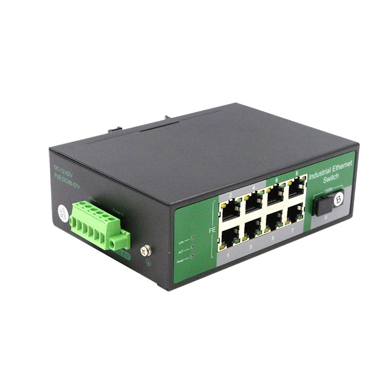 100M 1 Light 8 Electric Industry -level POE Switch 1+8 All/Half Double Workers Adaptive Storage forwarding Switch