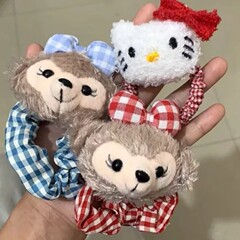 かわいいシャーリーローズヘアバンドヘアロープカレッジスタイル JK スタイル赤いチェック柄人形前髪クリップカモノハシクリップ日本製ヘアアクセサリー女性用