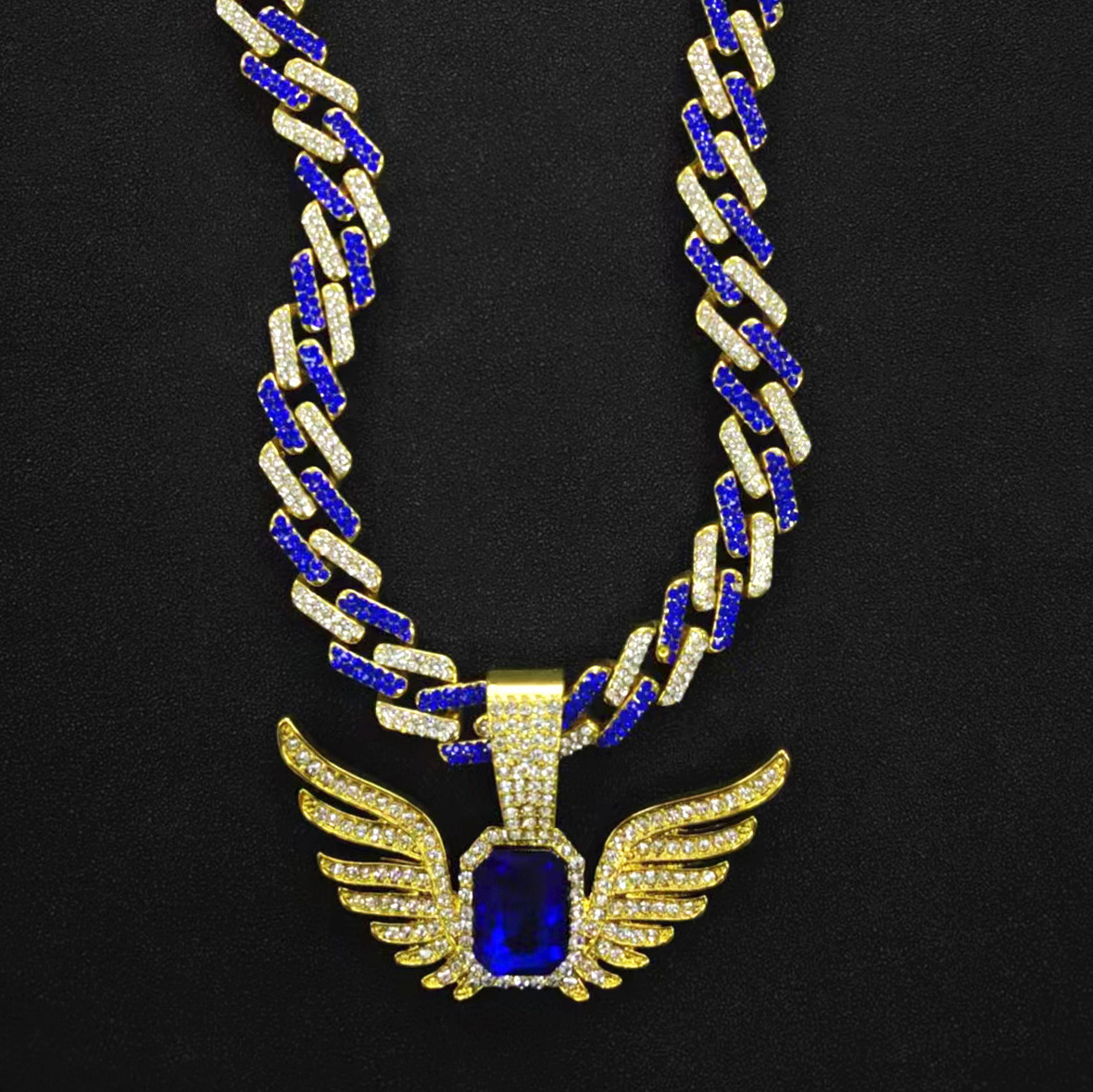 Ciondolo ad ala unico con design di nicchia, gioielli cubani a forma di diamante, accessori per collane_voghion.com