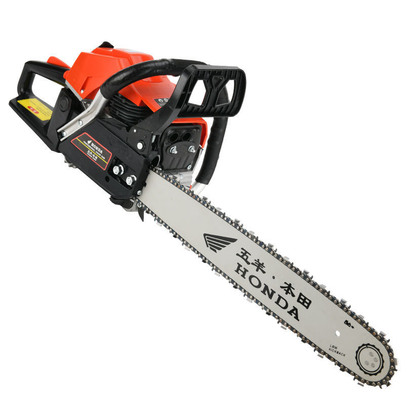 进口五羊本田二冲程混合油大功率油锯汽油锯园林砍树机省油伐木锯