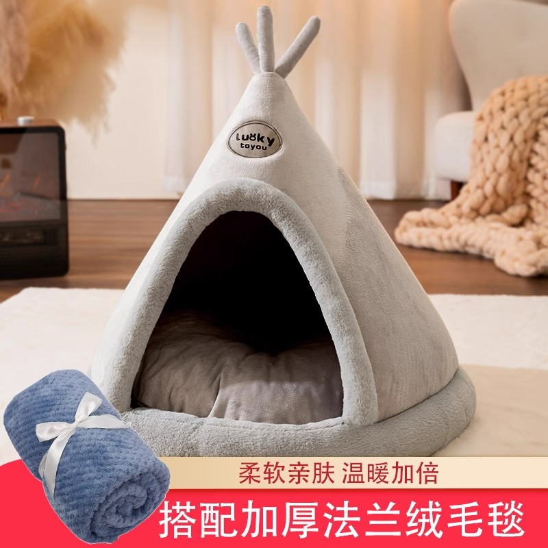 Transfronterizo Navidad Otoño e Invierno perro alces tienda mongol perrera caliente engrosada cerrado gato nido para mascotas
