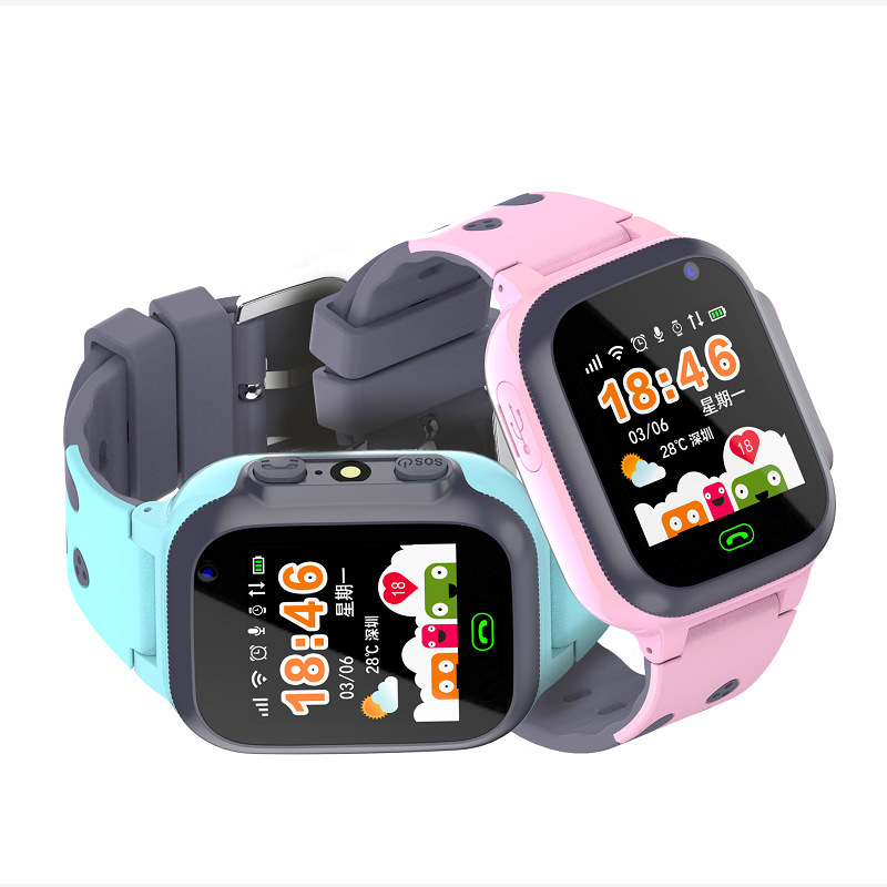 跨境Z1防水兒童智能電話定位微聊拍照手電筒外貿多國語言切換手錶