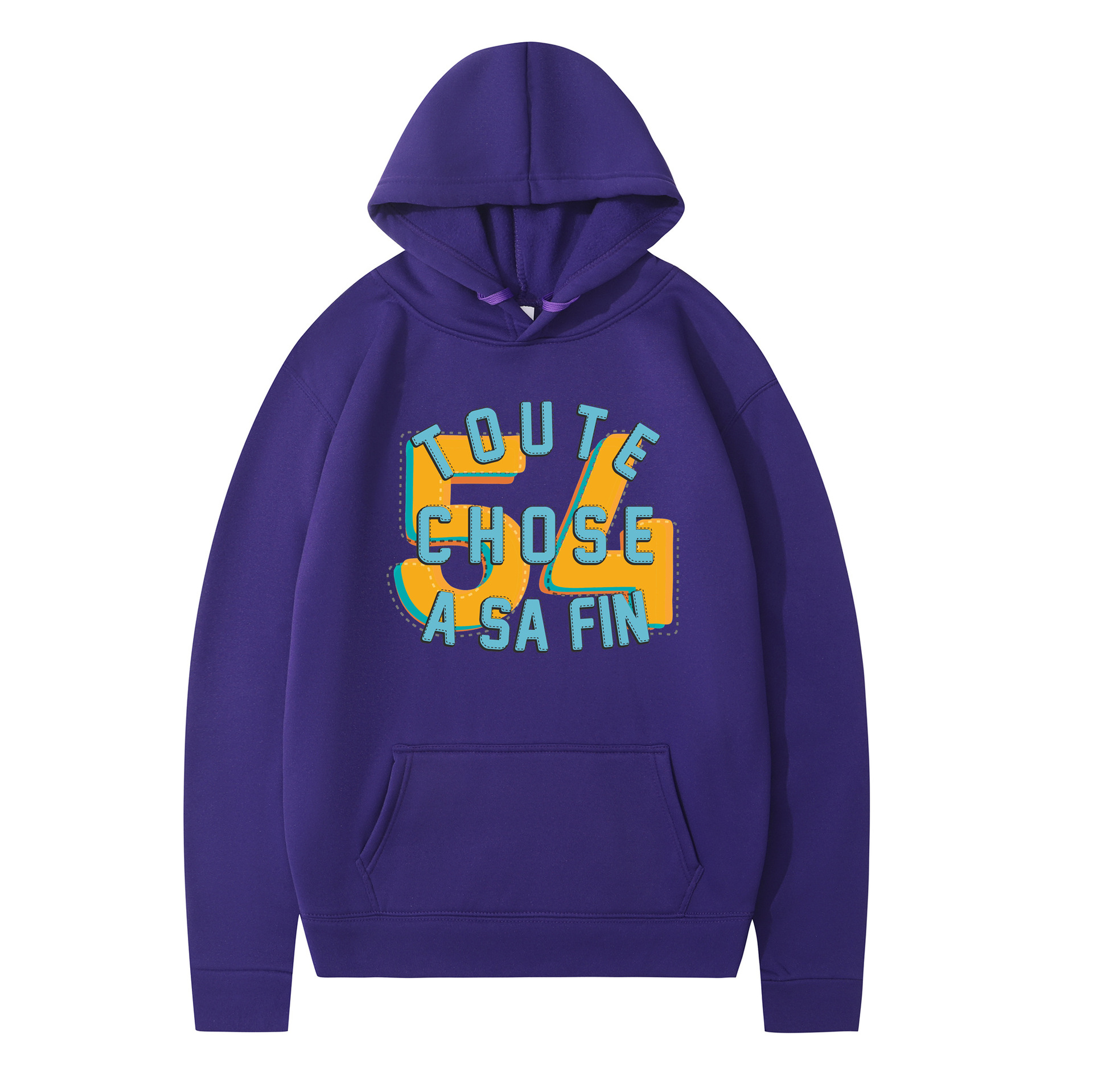 Personalisierter Kapuzenpullover Mit Buchstabenprint Für Damen Herren_voghion.com