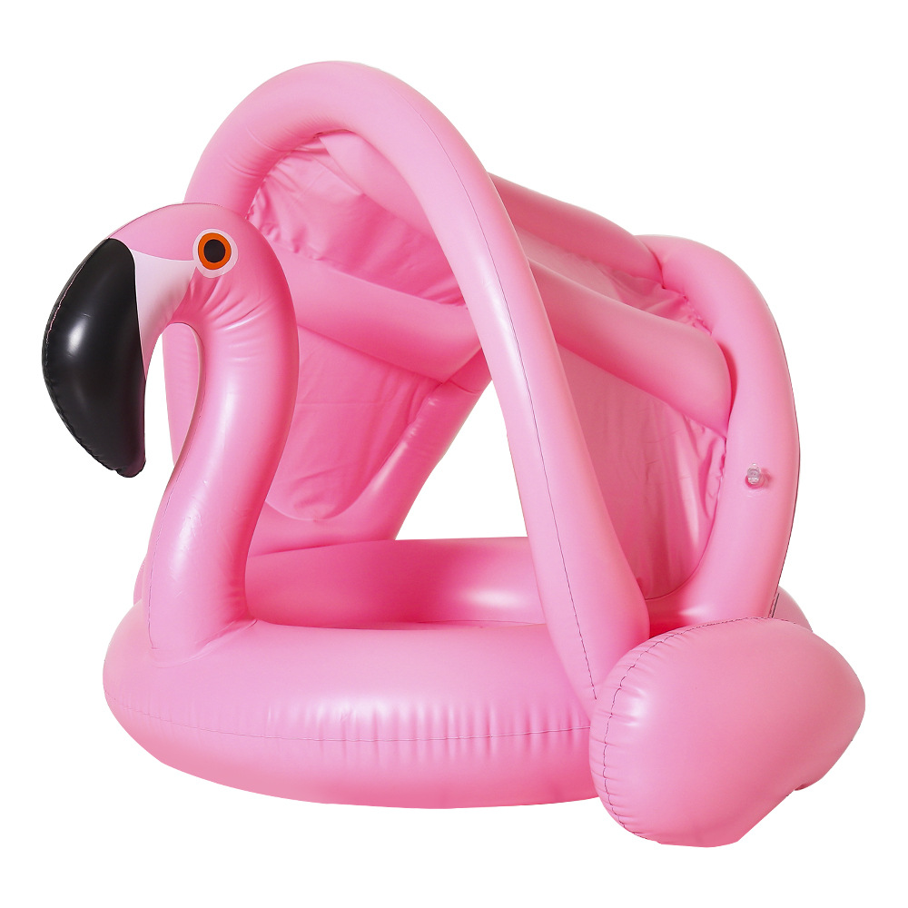 Xia Le bebé anillo de natación a prueba de sol con volante asiento de bebé barco cuerno barco hogar niños natación anillo piscina juguete
