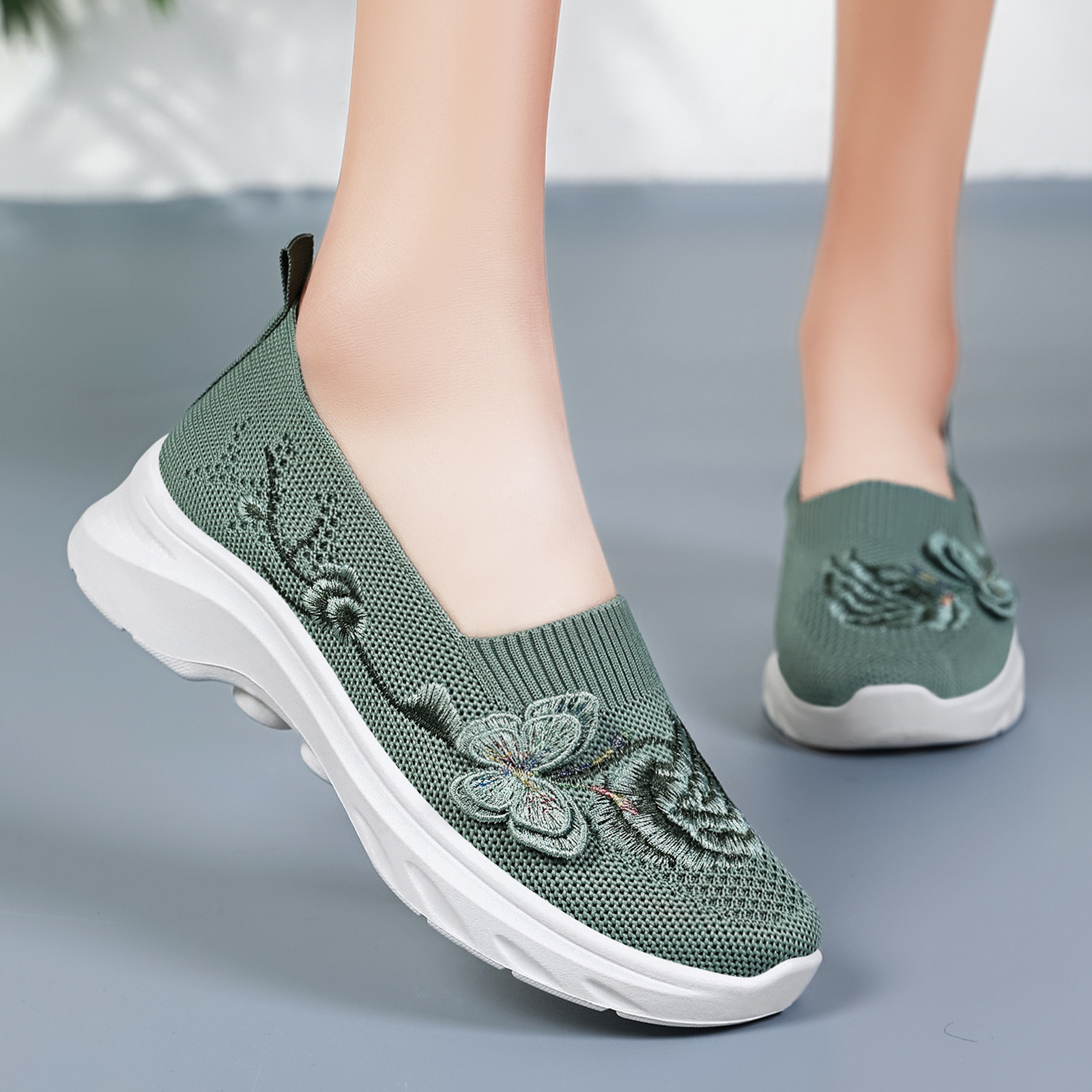 Zapatos para mujeres 2026 transfronterizos primavera de tamaño grande zapatos casuales cómodos superficiales zapatos de caminar cómodos zapatos de sola suave
