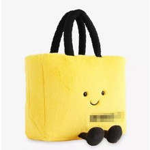 跨境热销jc黄色包包可爱毛绒斜挎包女2025秋冬新款卡通时尚毛毛包