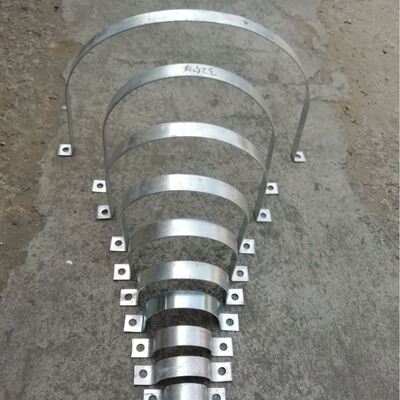 Horse riding card manufacturer 60 76 89 114 Hoop traffic Road Sign Board Clamp HDG Semicircle Pipe clamp