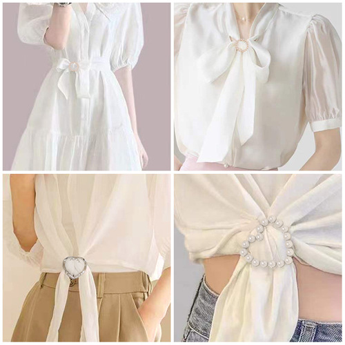 Corner buttons for high-end clothes, knotted buckles, Baita T-shirts, shirt hem fixed decorative scarf buttons, waist buttons