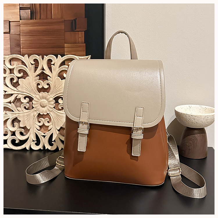 Women's Fashion Small Backpack High-End Commute Daypack Large Capacity Multiple Pockets Everyday Versatile Shoulder Bag
