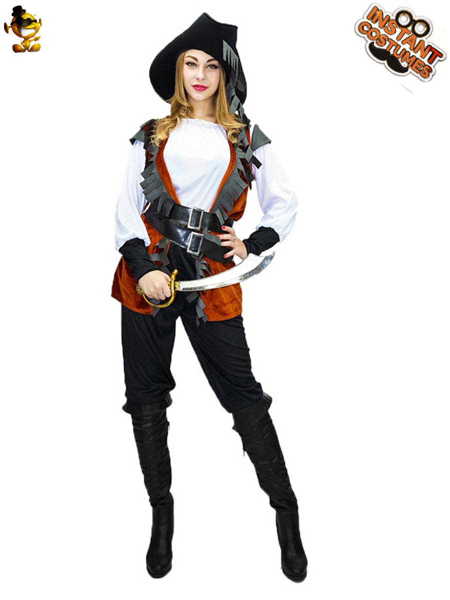 Halloween de las mujeres adultas pirata Cosplay traje adulto mujer pirata etapa traje ropa de fiesta