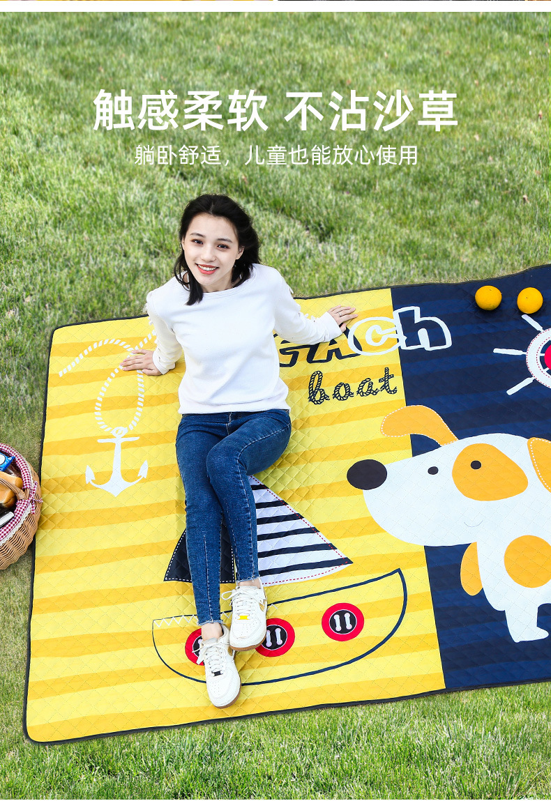 Cross-Border Essential Car Accessories: Moisture-Proof and Thickened Outdoor Picnic Mat for Self-Driving Trips, Baby Travel Sleeping Pad