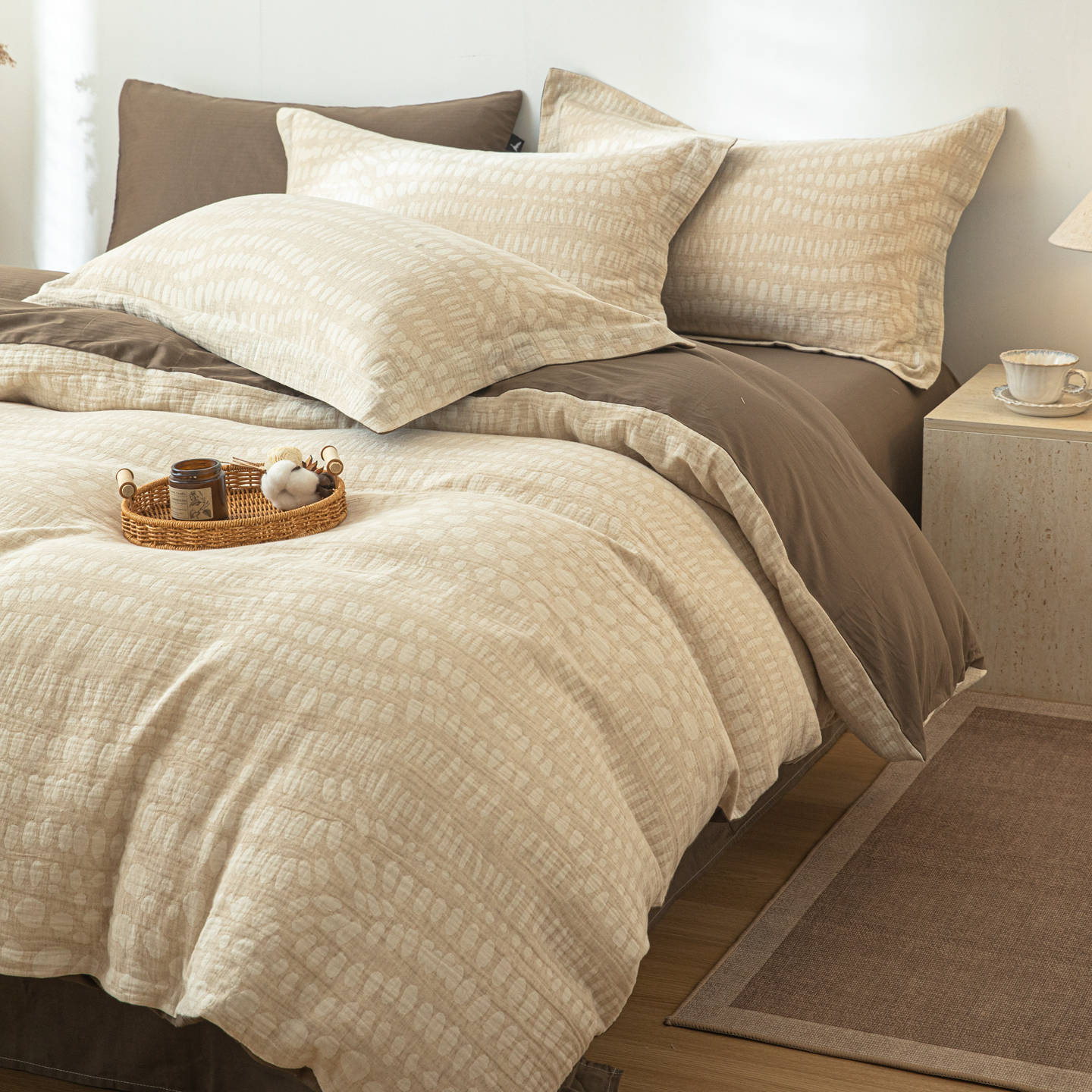 Cama de algodón ligera de lujo de cuatro piezas de algodón puro cuatro estaciones generales 2025 nuevas sábanas de cama 4