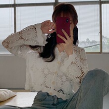 夏季薄款镂空针织开衫空调房小披肩外搭防晒小披肩针织外套披肩