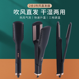 2-in-1 Hair Dryer, Hot Air Hair Straightener, Temperature Adjustment, Constant Temperature, Does Not Damage Hair, Household Curling and Straightening Dual-Use Straightener