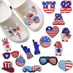 National Day Independence Day Shoes Flower Hollow Shoes Accessories DIY Detachable Decorative Buckle Shoelace Buckle Slippers Shoe Buckle Cross-border