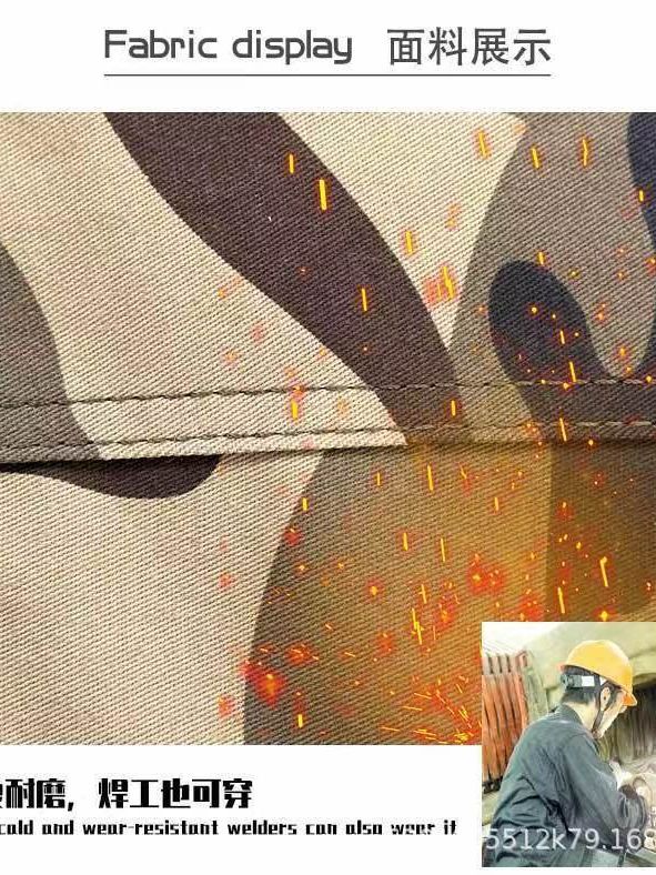 Invierno militar verde agua lavada ropa de algodón con sombrero de vello, ropa de algodón caliente, ropa de algodón de bolsillo, ropa de algodón de protección contra el frío