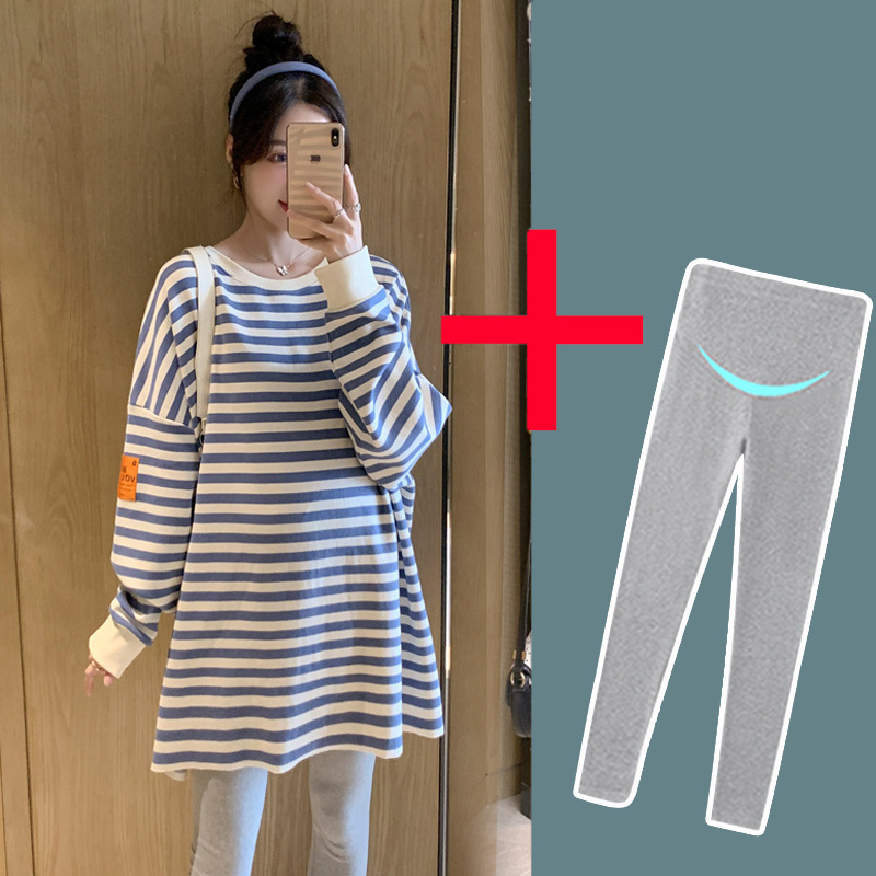 妊婦服春秋のスーツに服を着てファッション的なシャツを着て秋のtシャツを着ます。|undefined
