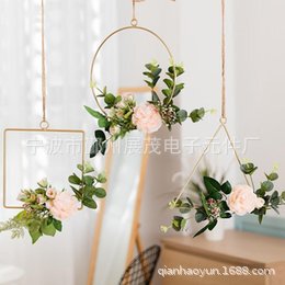 Nordic fresh ins Golden Garland hemp rope pendant plant pendant creative wall decoration