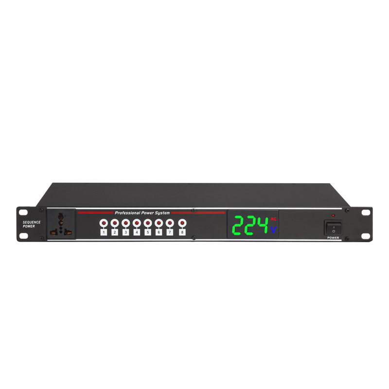 8-Channel Professional Sequencer Stage Controller Forward And Reverse Switch Power Filter Protection Manager_voghion.com