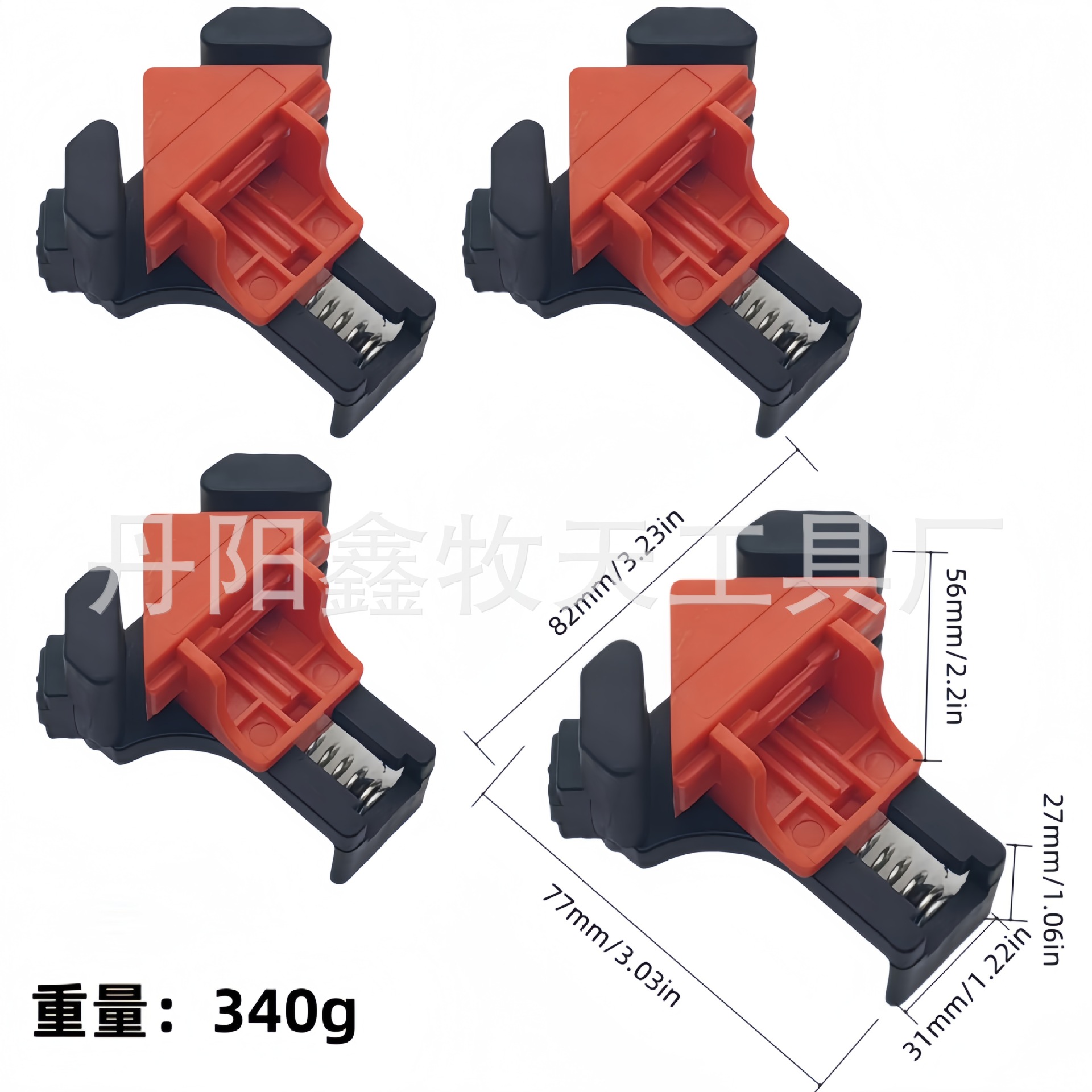 Xinmutian carpintería ángulo recto clip de 90 grados sujetador marco clip de la primavera grupo subclip nylon F clip herramienta